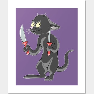 Knife Cat Posters and Art